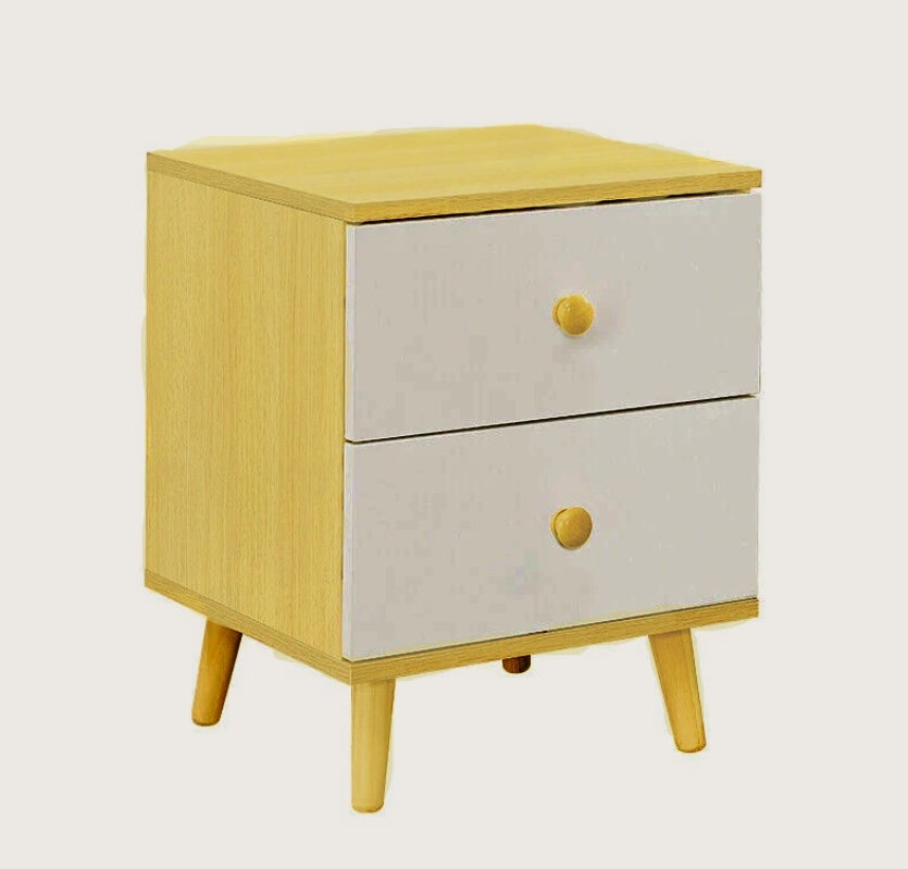 Wooden Bedside Cabinet NNECN with 2 Drawers