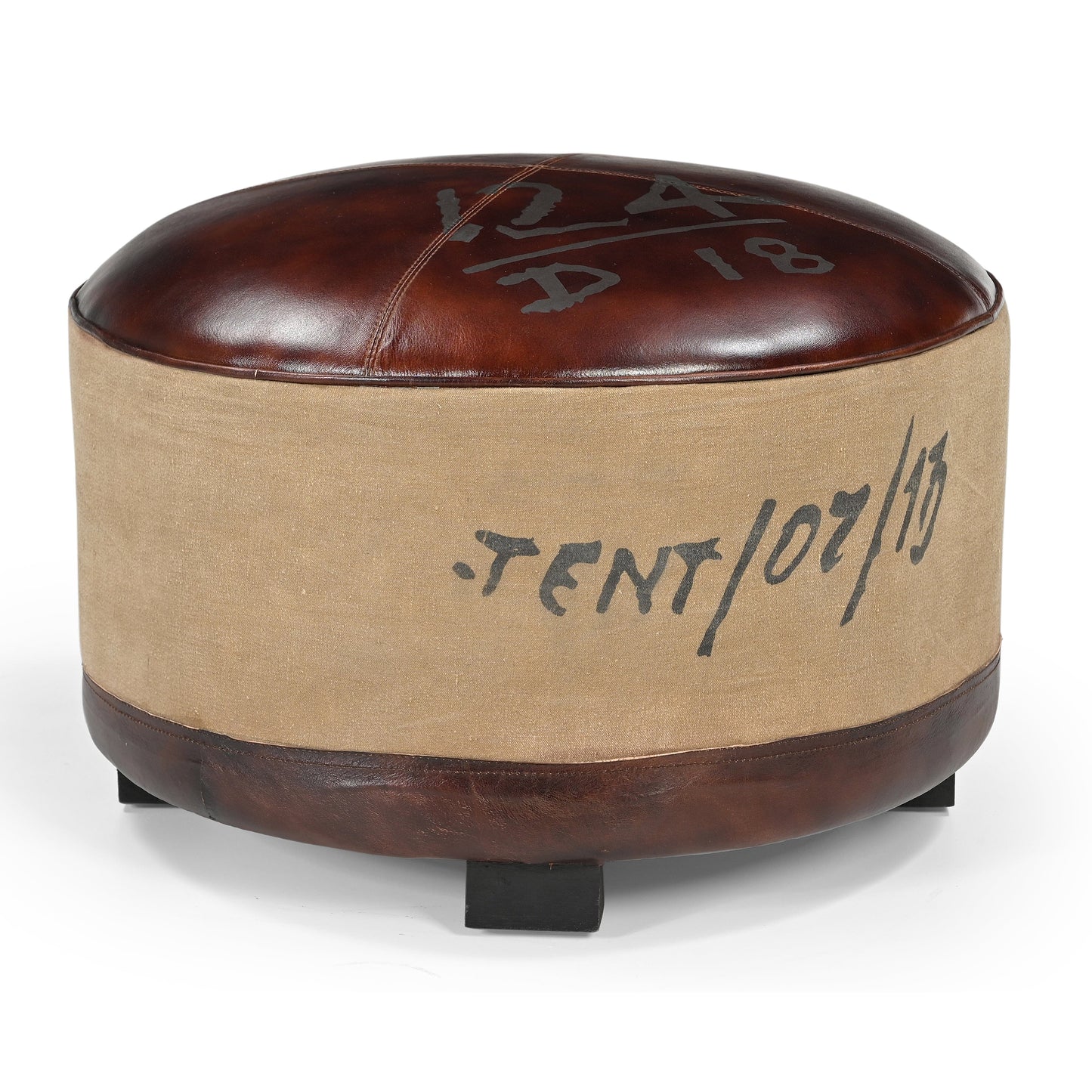 Vintage Style Round Ottoman