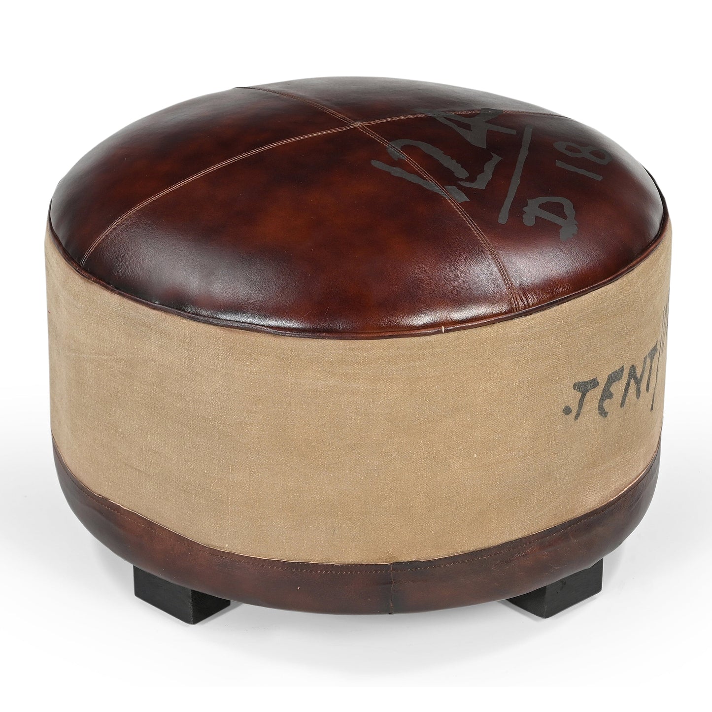 Vintage Style Round Ottoman