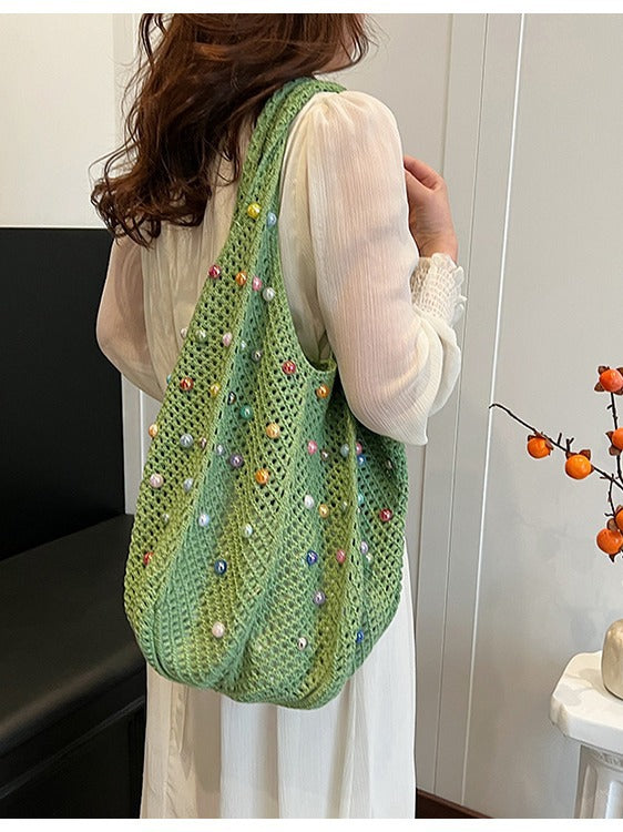 Summer Woven Handbag - Green