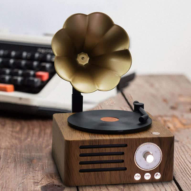 Vintage Style Gramophone Wireless Bluetooth Speaker