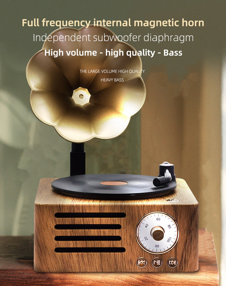 Vintage Style Gramophone Wireless Bluetooth Speaker