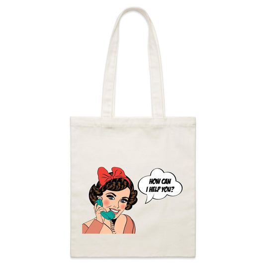 Can I Help You? Parcel Canvas Tote Bag