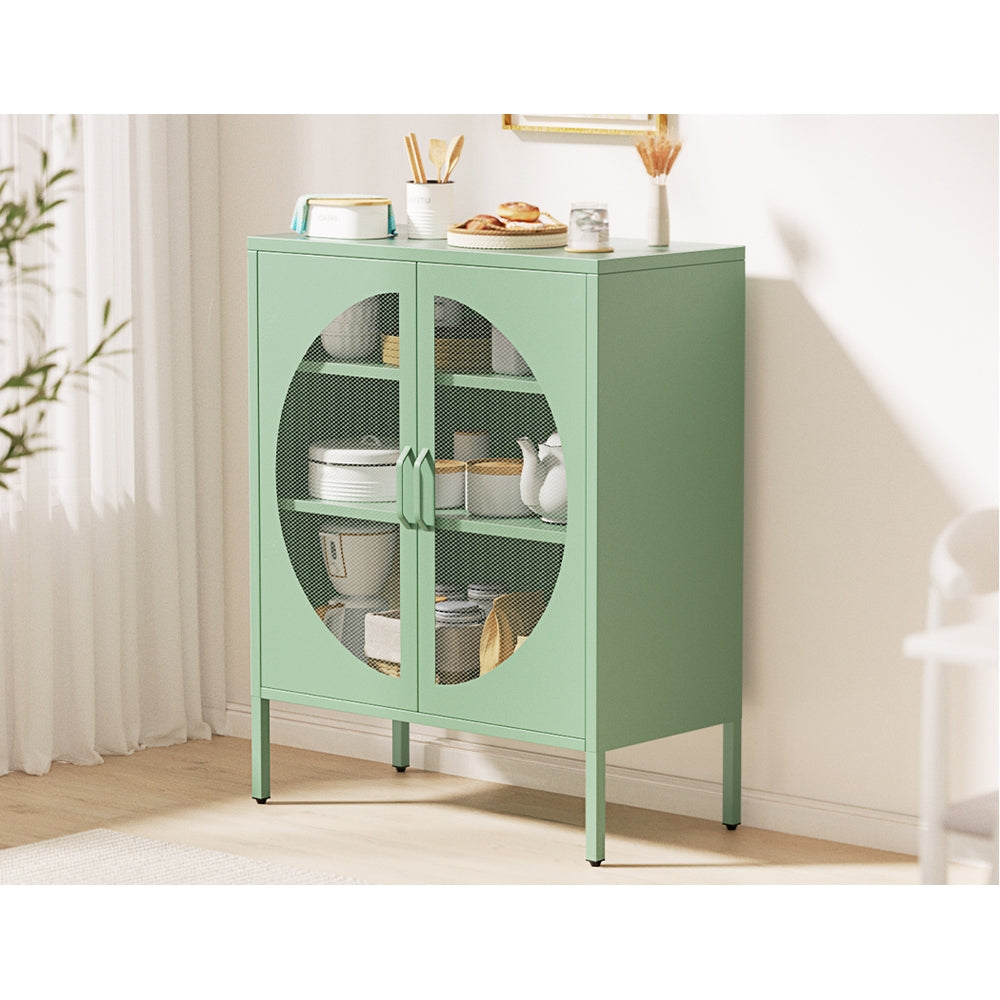 Artiss Elsa Metal Cabinet - Green