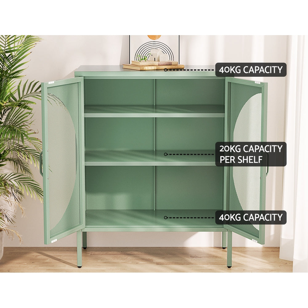 Artiss Elsa Metal Cabinet - Green