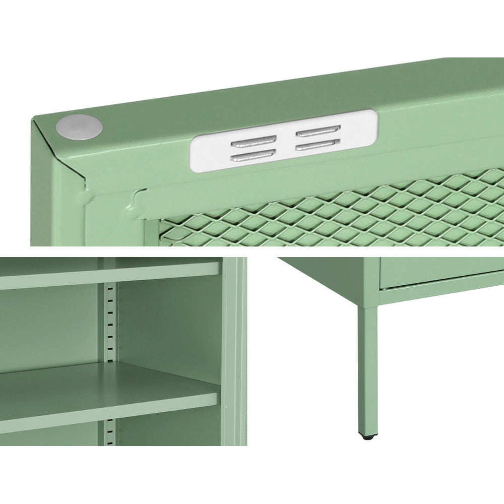Artiss Elsa Metal Cabinet - Green