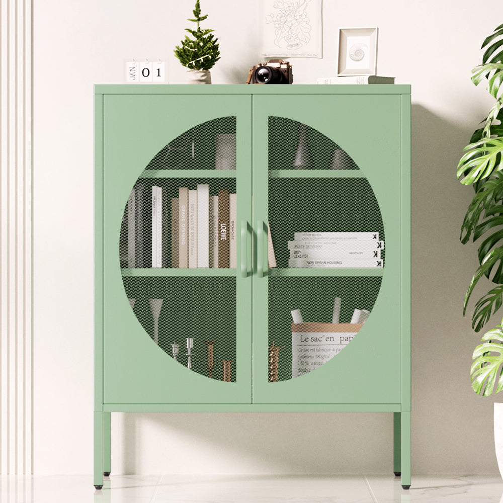 Artiss Elsa Metal Cabinet - Green