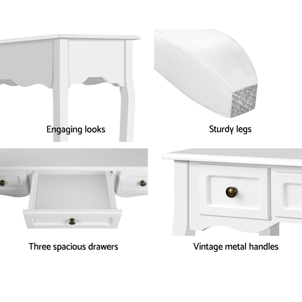Artiss Console Table - Hamptons White