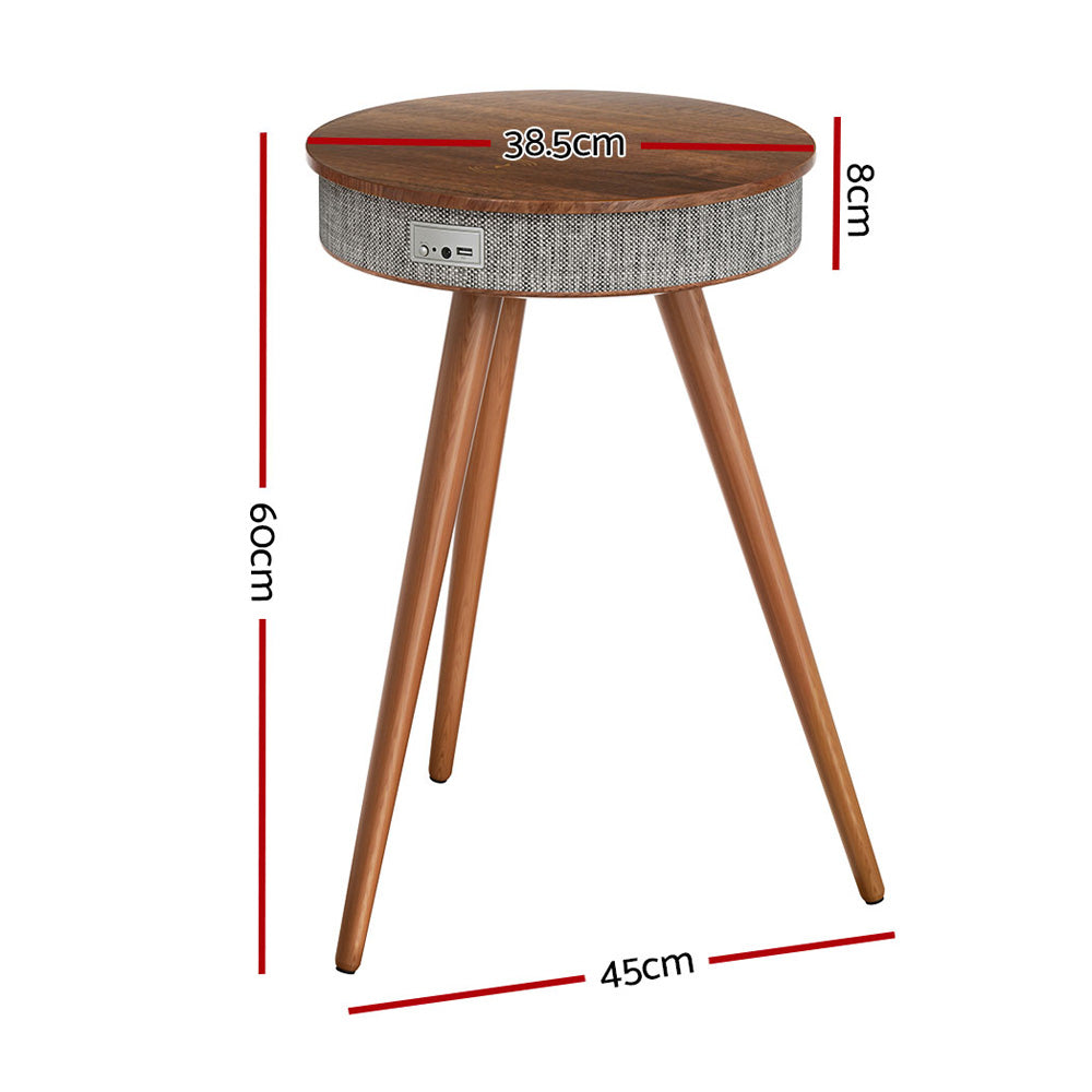 Artiss Crewe Coffee Table with Wireless Charging Bluetooth Speaker