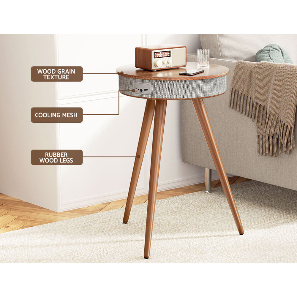 Artiss Crewe Coffee Table with Wireless Charging Bluetooth Speaker