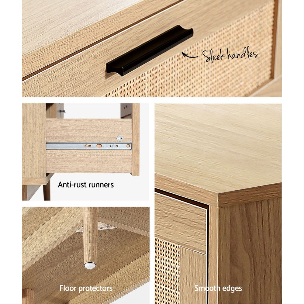 Artiss Briony Chest of 6 Drawers - Rattan