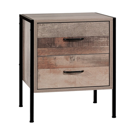 Artiss Barnly Bedside Table with 2 Drawer