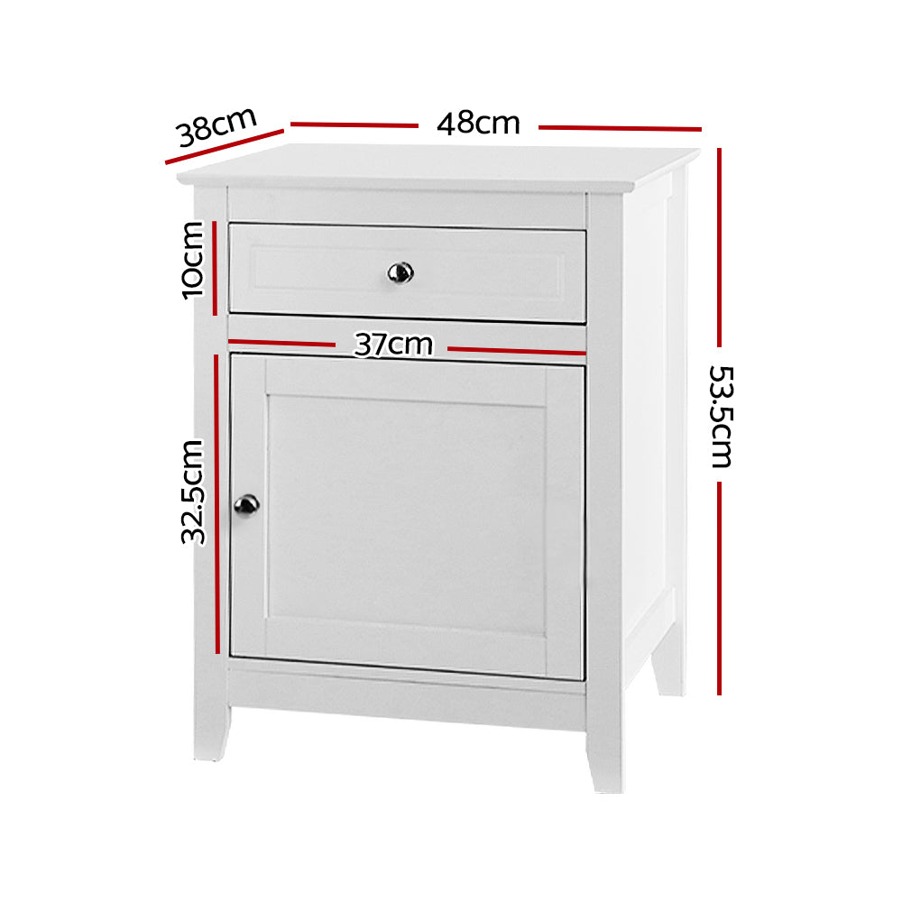 Artiss Gustav Bedside Tables - White