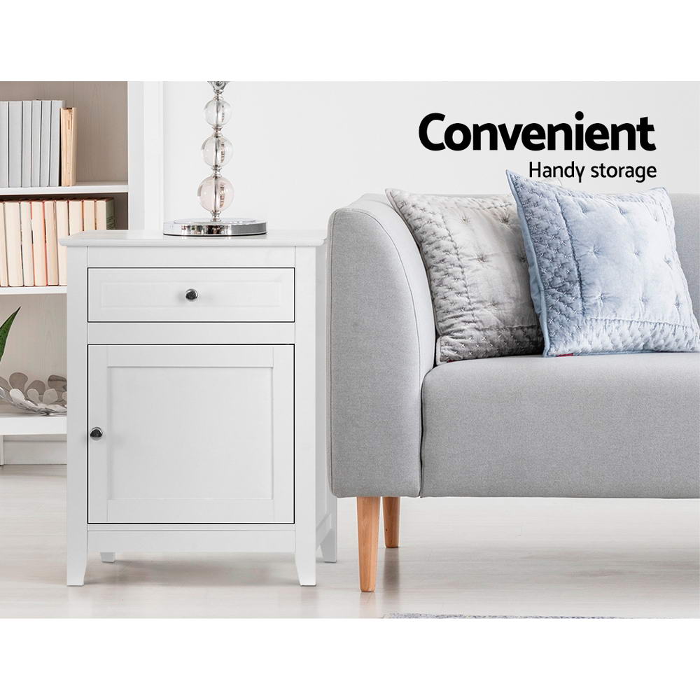 Artiss Gustav Bedside Tables - White