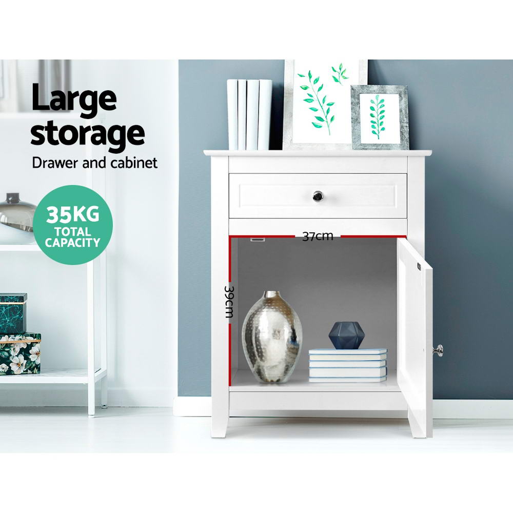 Artiss Gustav Bedside Tables - White