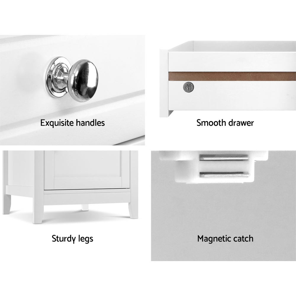 Artiss Gustav Bedside Tables - White