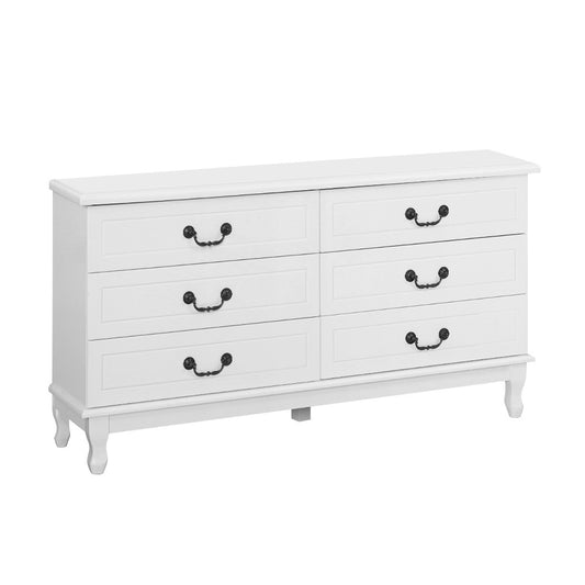 Artiss Chest of 6 Drawers - Kubi White