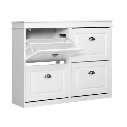 Artiss Shoe Rack Bench - Large White