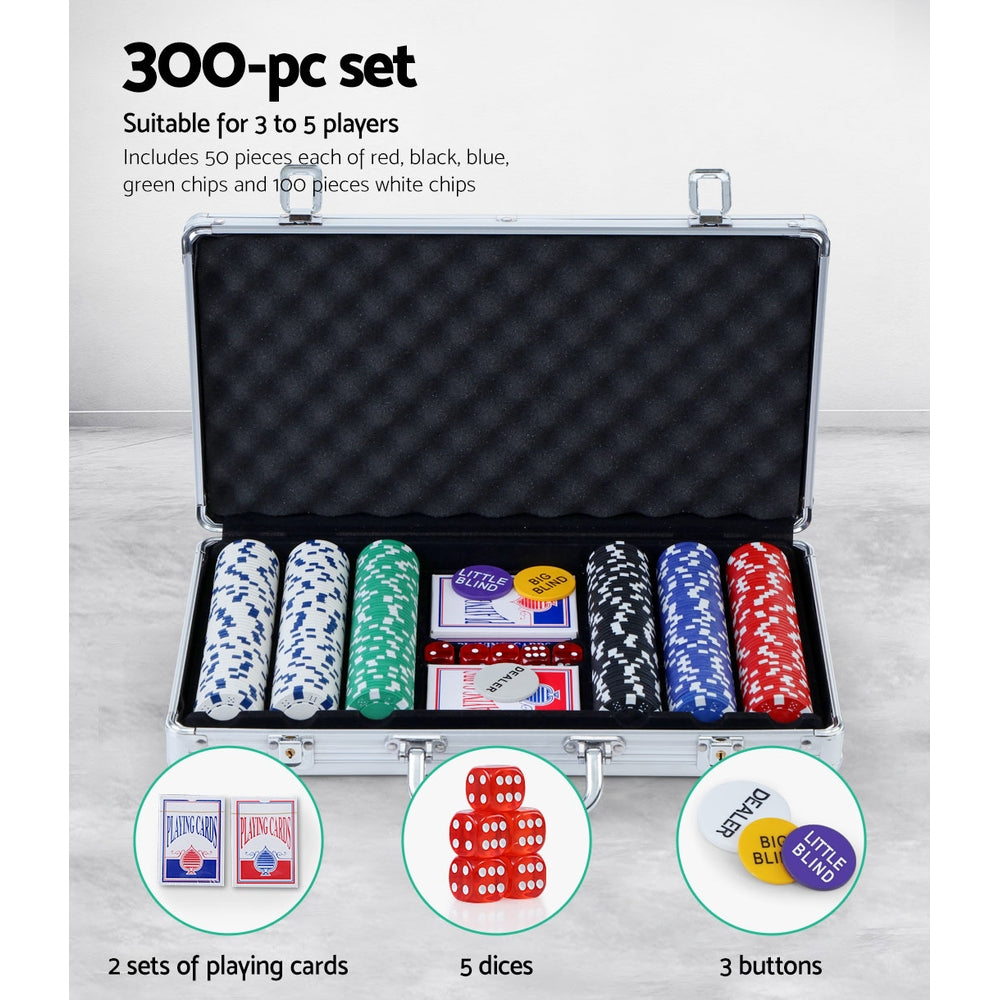 Poker Cards & Chips Set - 300 pieces