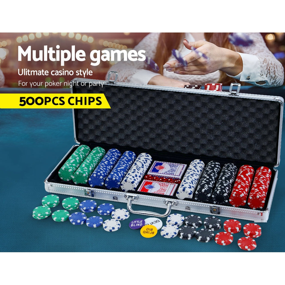 Poker Cards & Chips Set - 500 pieces
