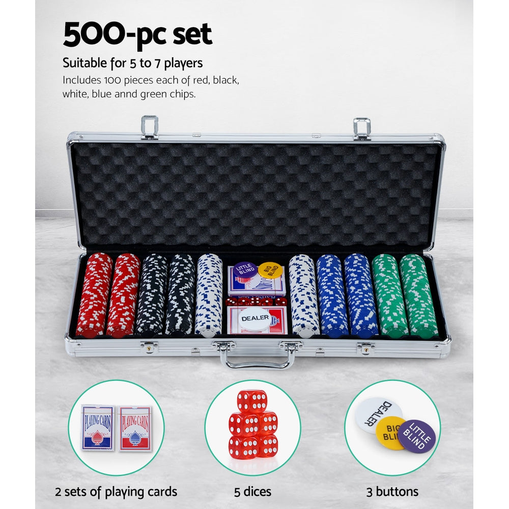 Poker Cards & Chips Set - 500 pieces