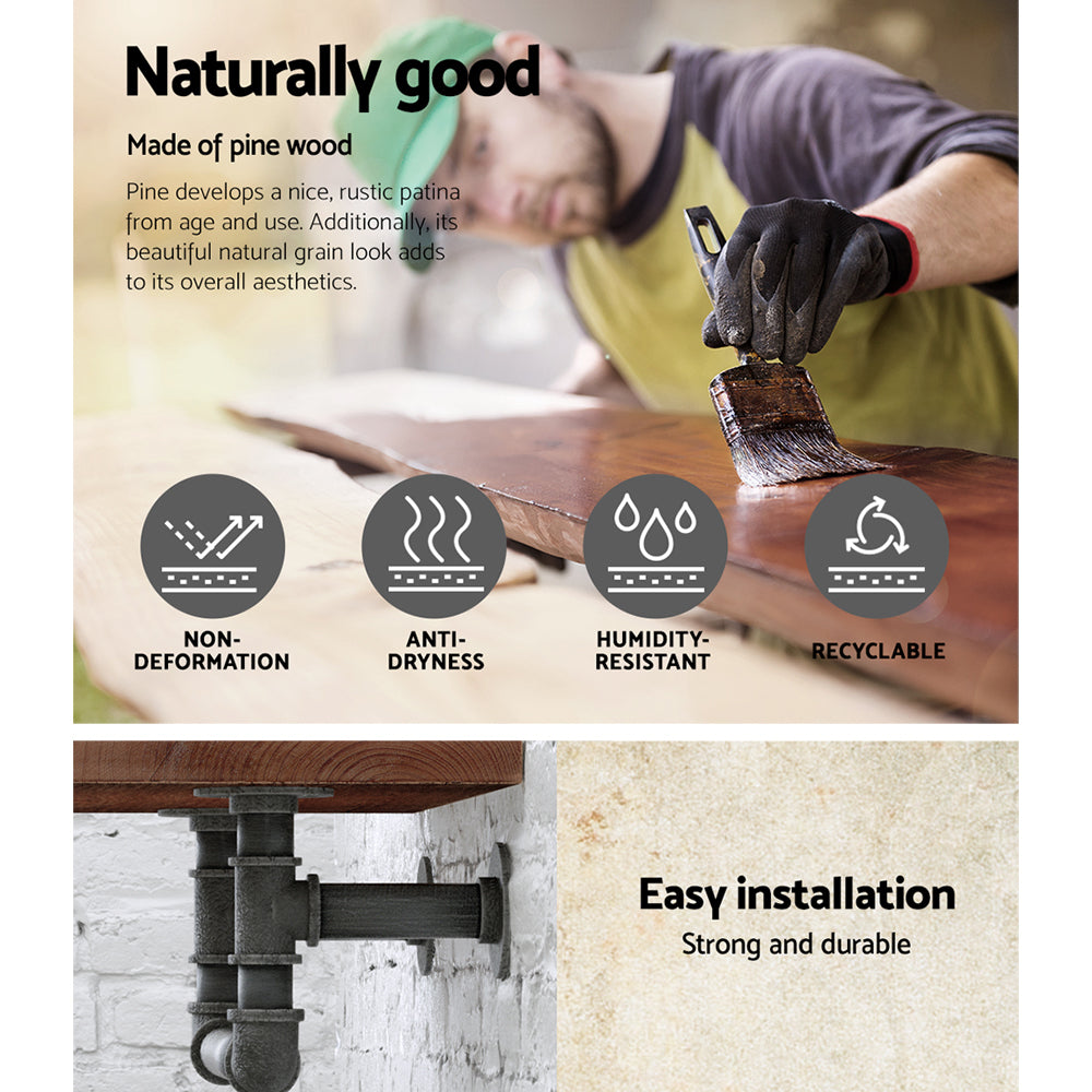 Artiss Ives Floating DIY Pipe Shelf