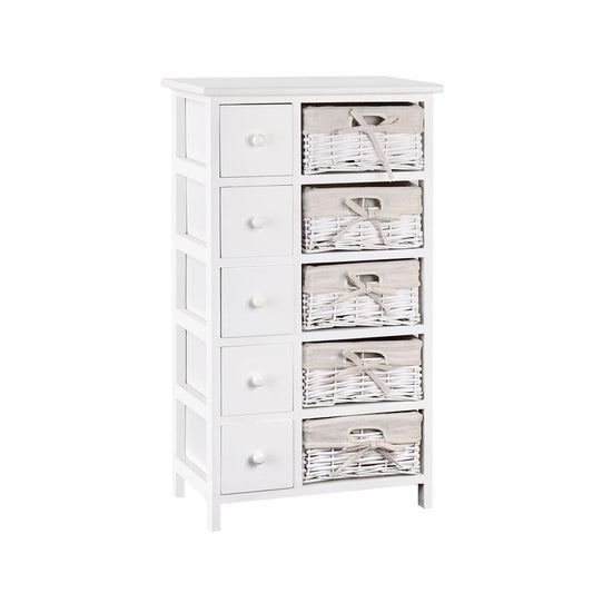 Artiss May Chest of Drawers with 5 Baskets - White