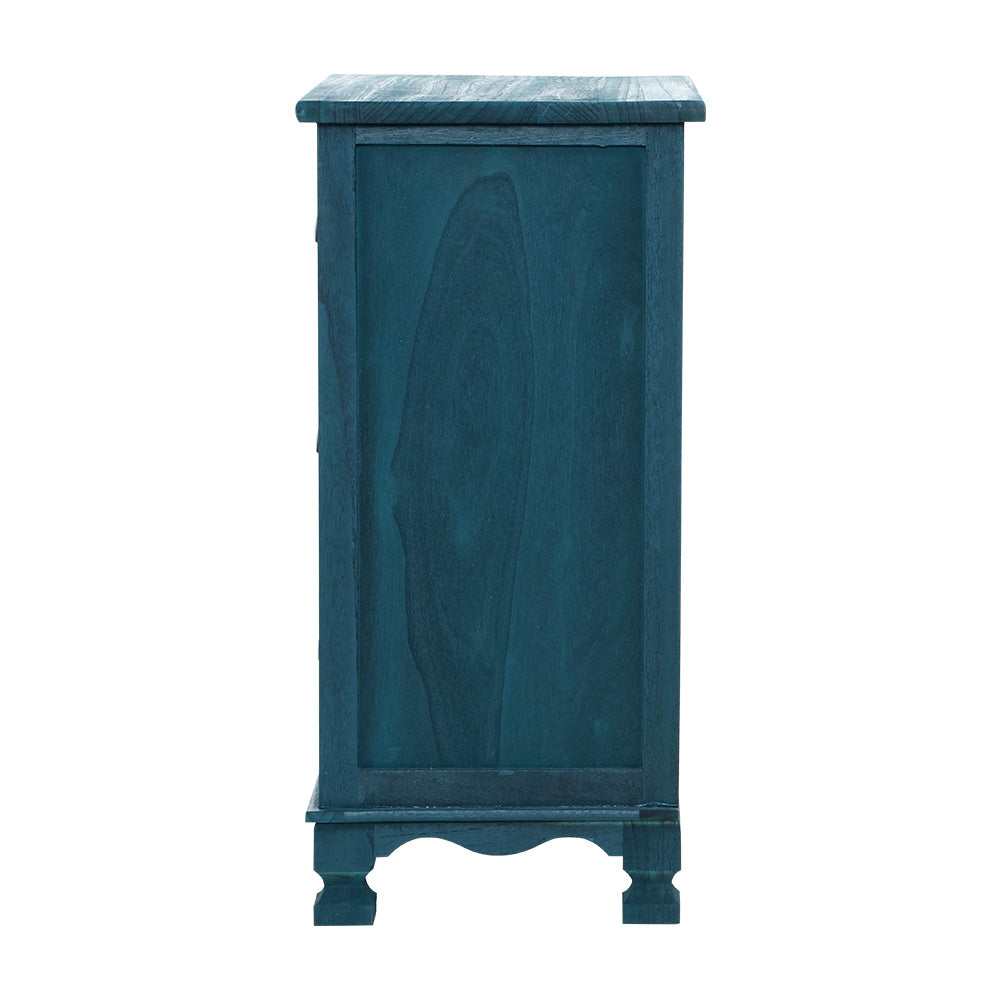 Artiss Thyme Bedside Table 3 Drawer - Blue