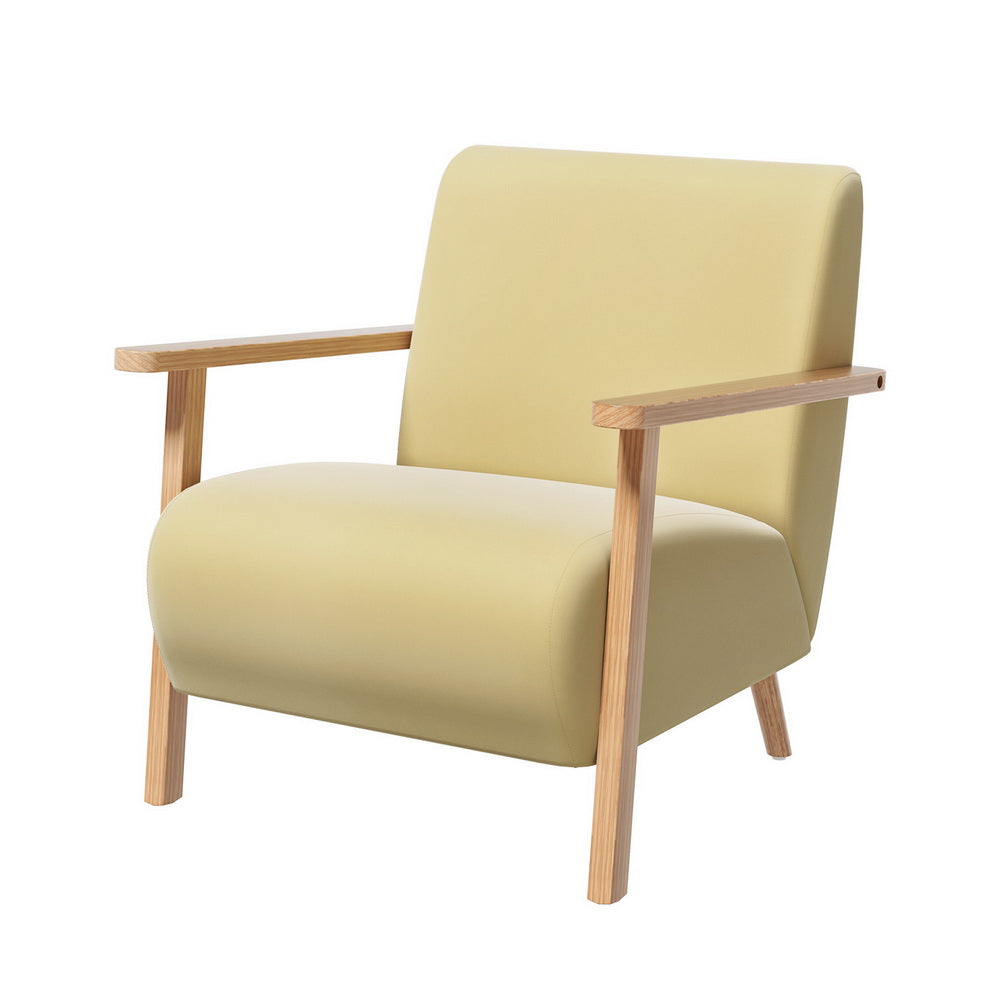 Artiss Olie Armchair - Velvet Yellow