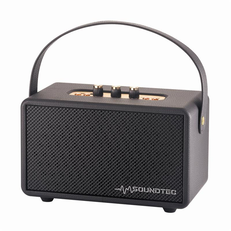 SoundTec Retro Bluetooth Boombox - Black