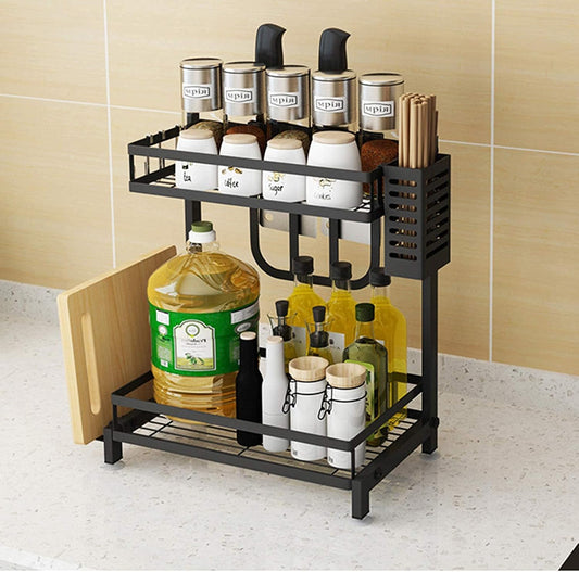 Carla Home 2-Tier Kitchen Spice Rack Organizer
