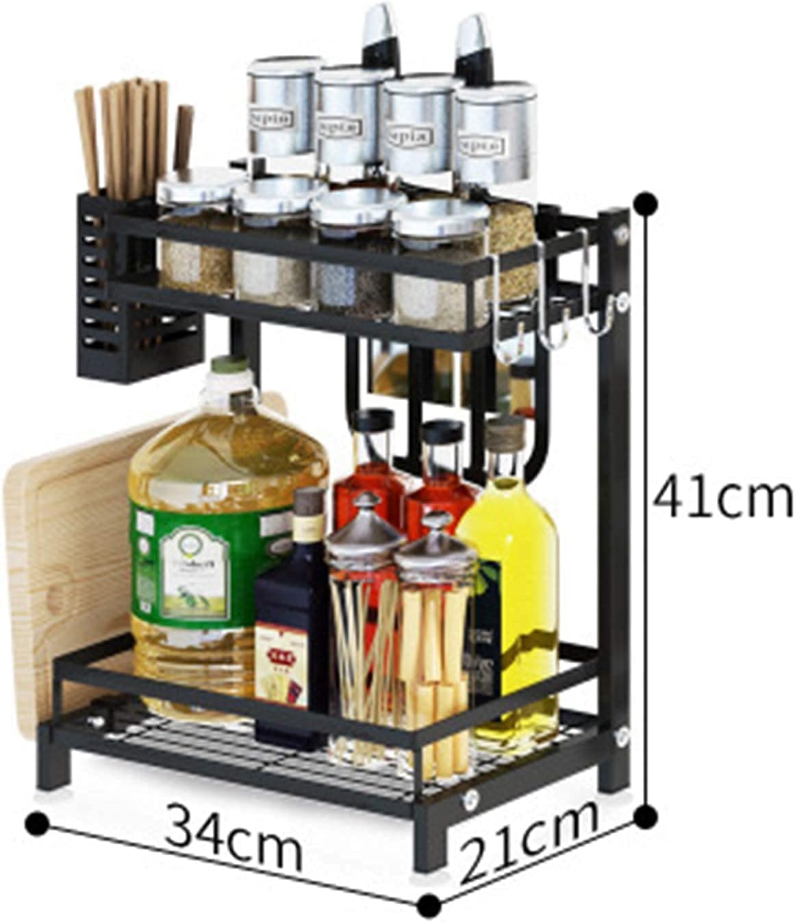 Carla Home 2-Tier Kitchen Spice Rack Organizer