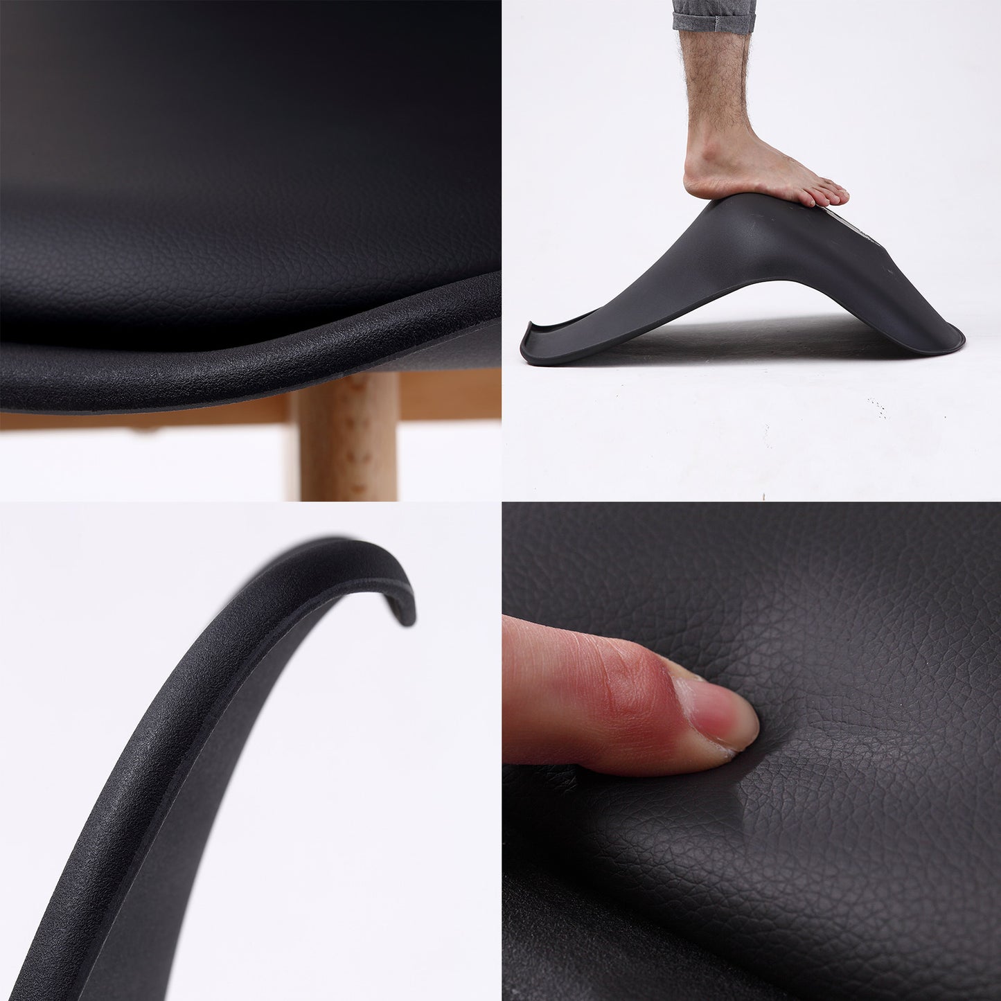 La Bella Padded Dining Cafe Chairs x 4  - Black