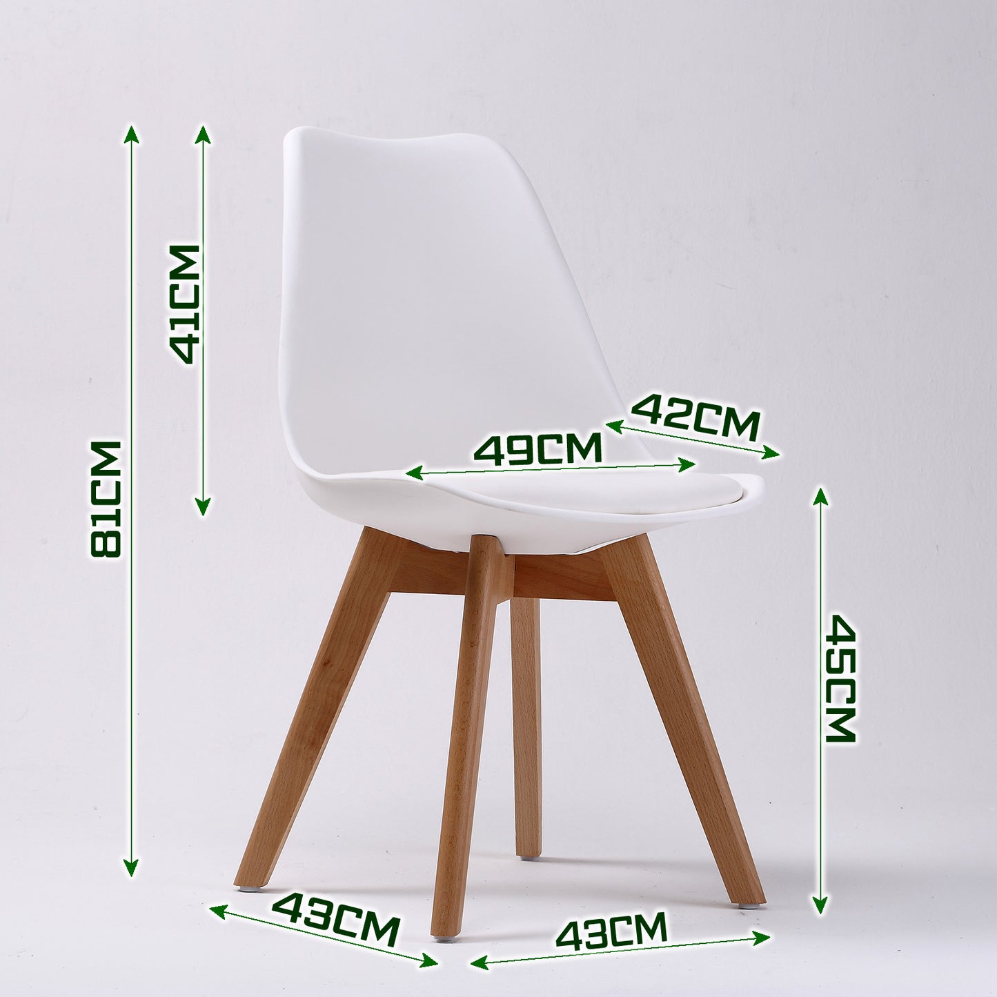 La Bella Padded Dining Cafe Chairs x 4  - White