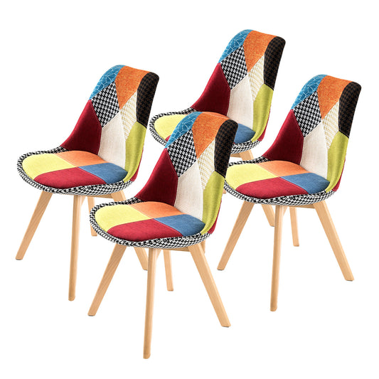 La Bella Padded Dining Cafe Chairs x 4 - Multicolour
