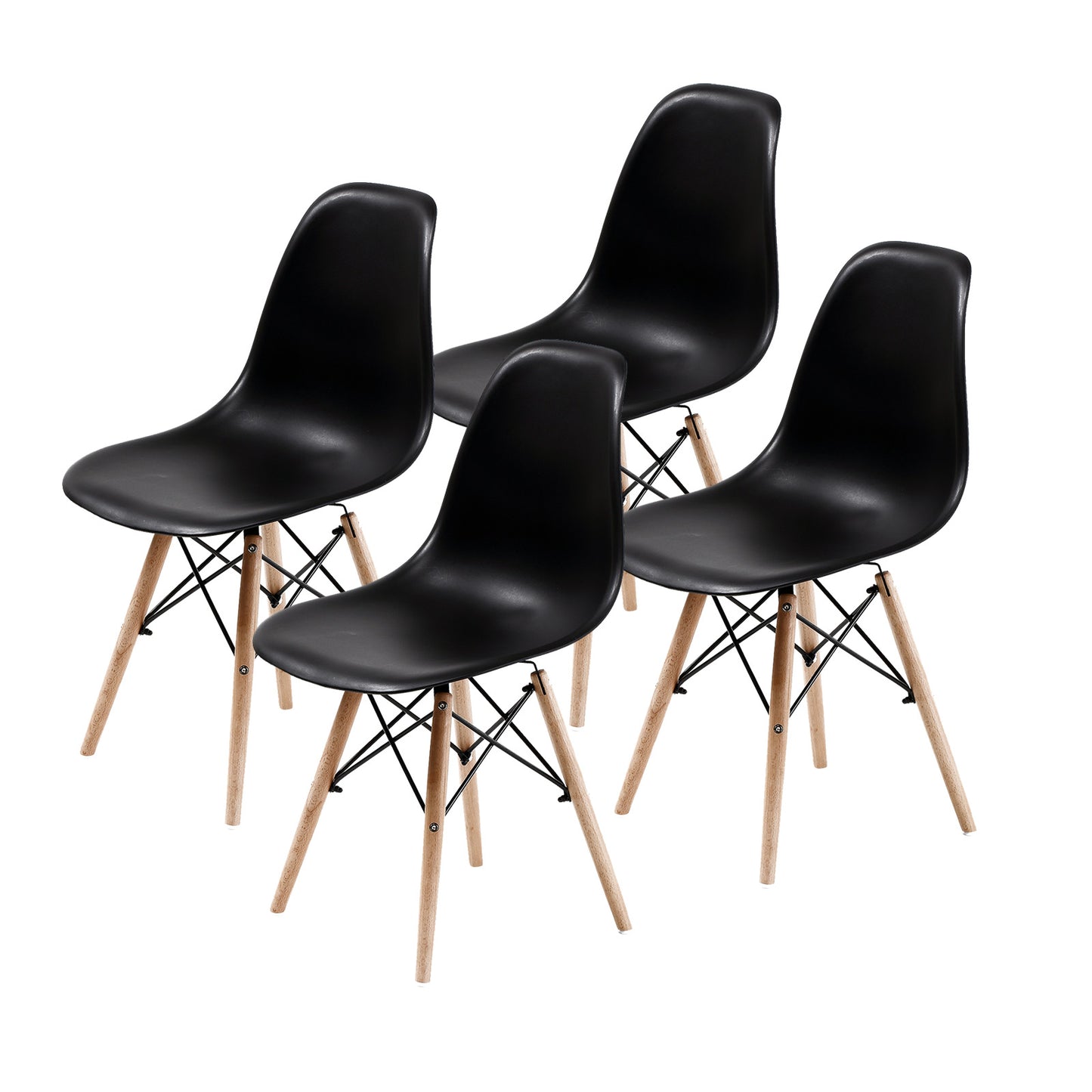 La Bella Dining Cafe Chair x 4 - Black