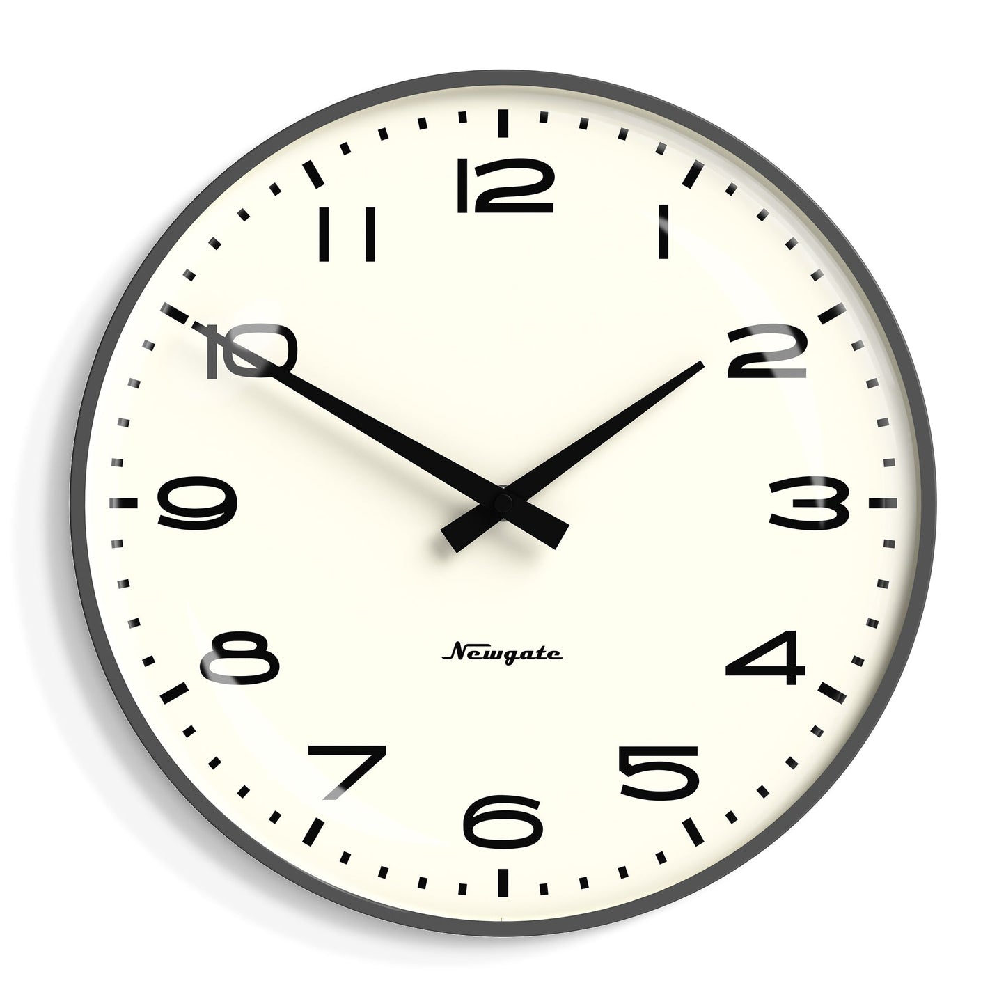 Newgate Radio City Wall Clock Arabic Dial - Matte Blizzard Grey