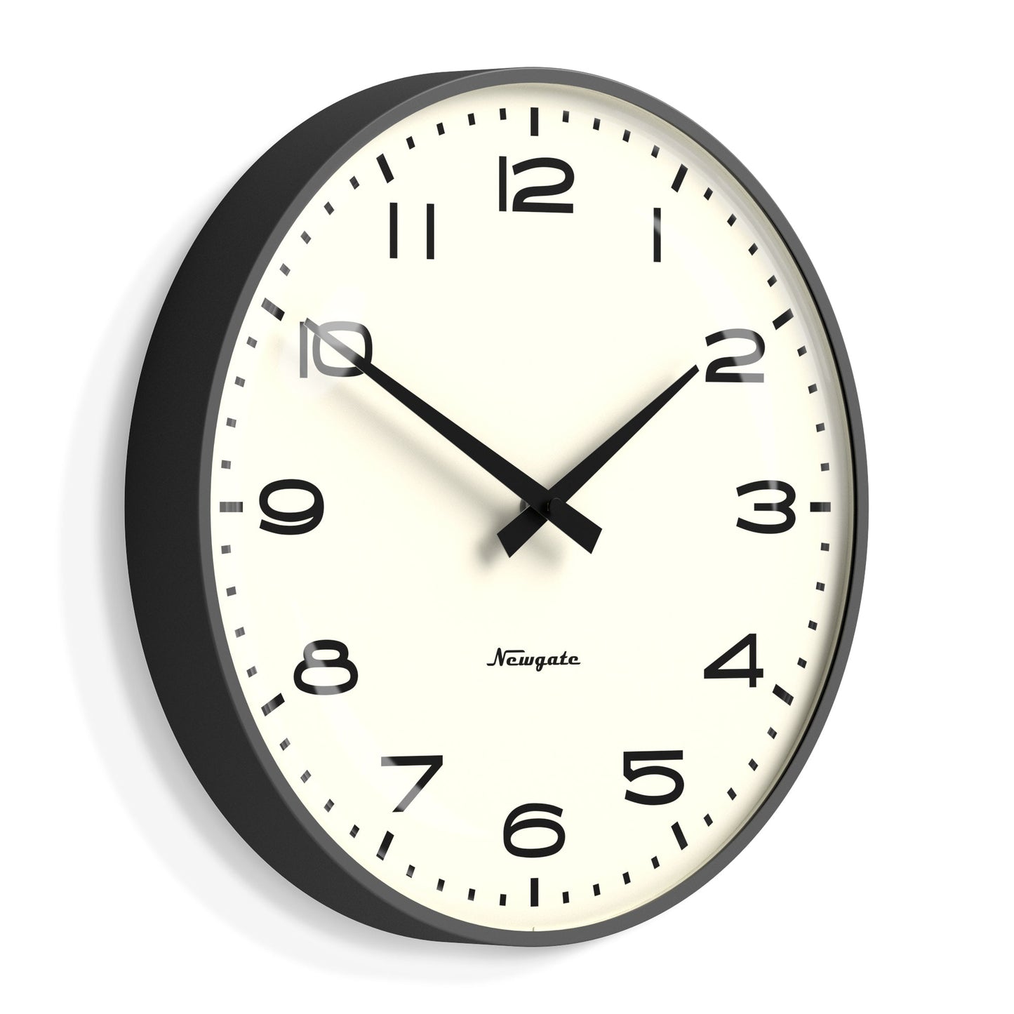 Newgate Radio City Wall Clock Arabic Dial - Matte Blizzard Grey