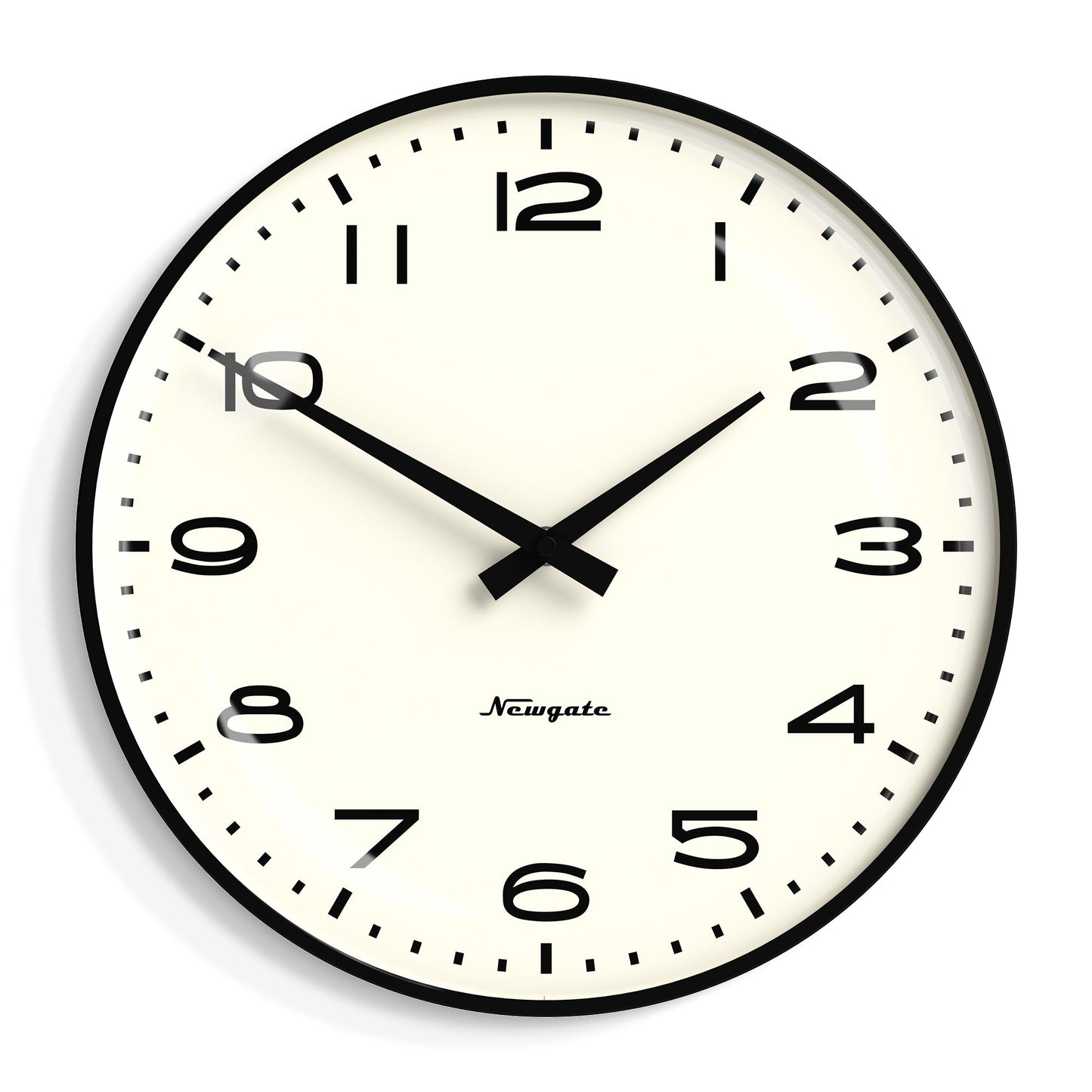 Newgate Radio City Wall Clock Arabic Dial - Matte Black