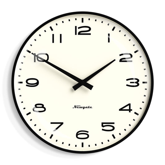 Newgate Radio City Wall Clock Arabic Dial - Matte Black