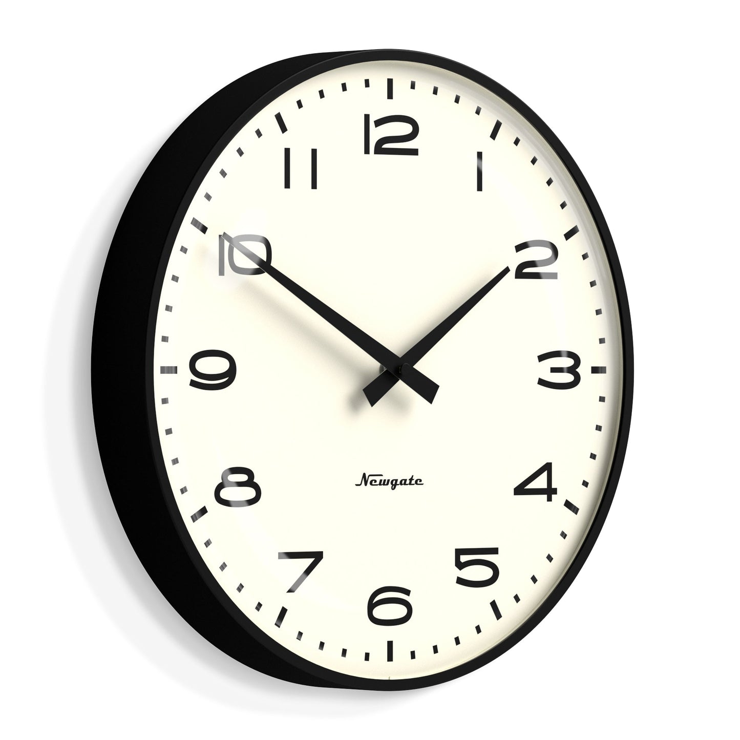 Newgate Radio City Wall Clock Arabic Dial - Matte Black