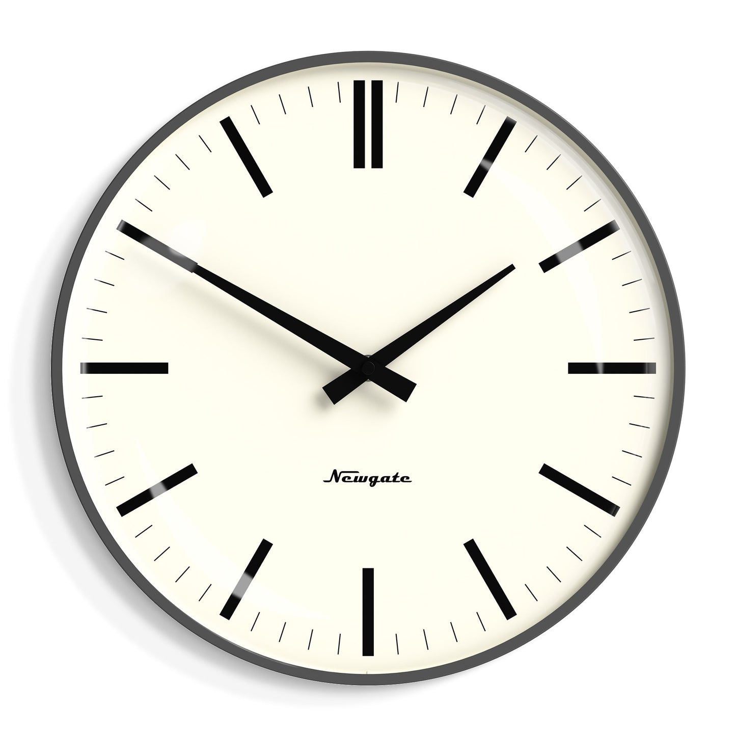 Newgate Radio City Wall Clock Marker Dial - Matte Blizzard Grey