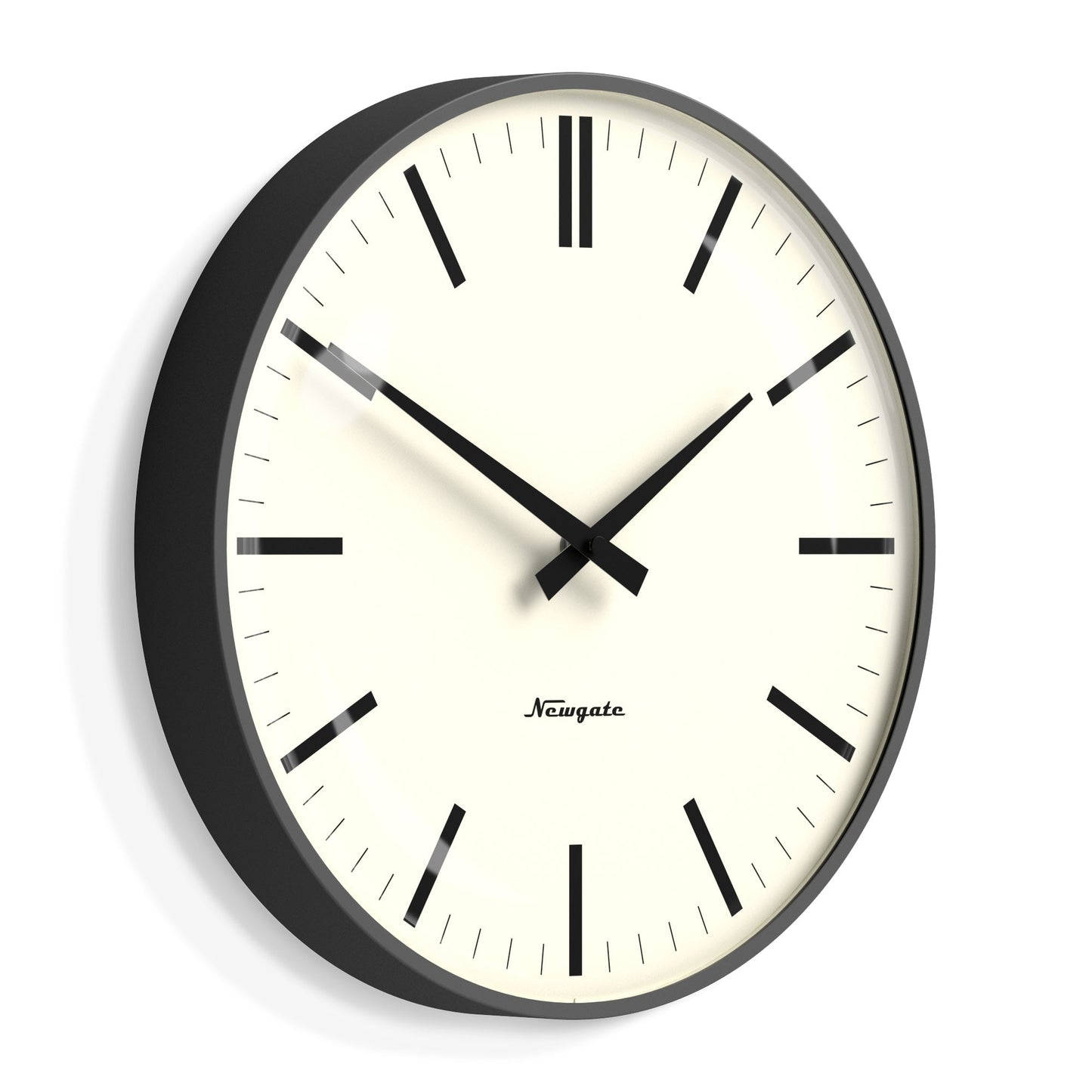 Newgate Radio City Wall Clock Marker Dial - Matte Blizzard Grey