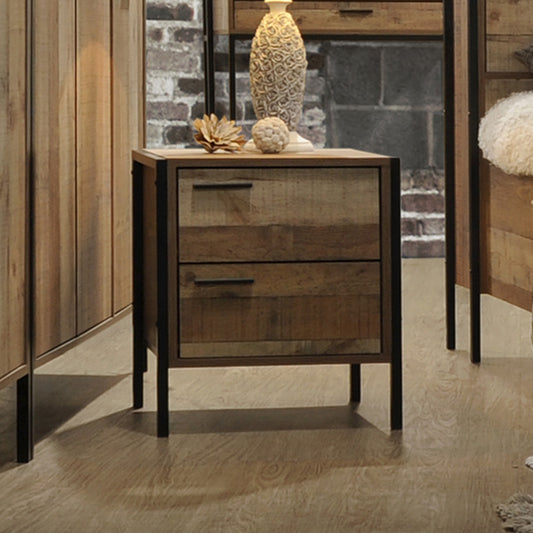 Bedside Table with 2 drawers in Oak Colour