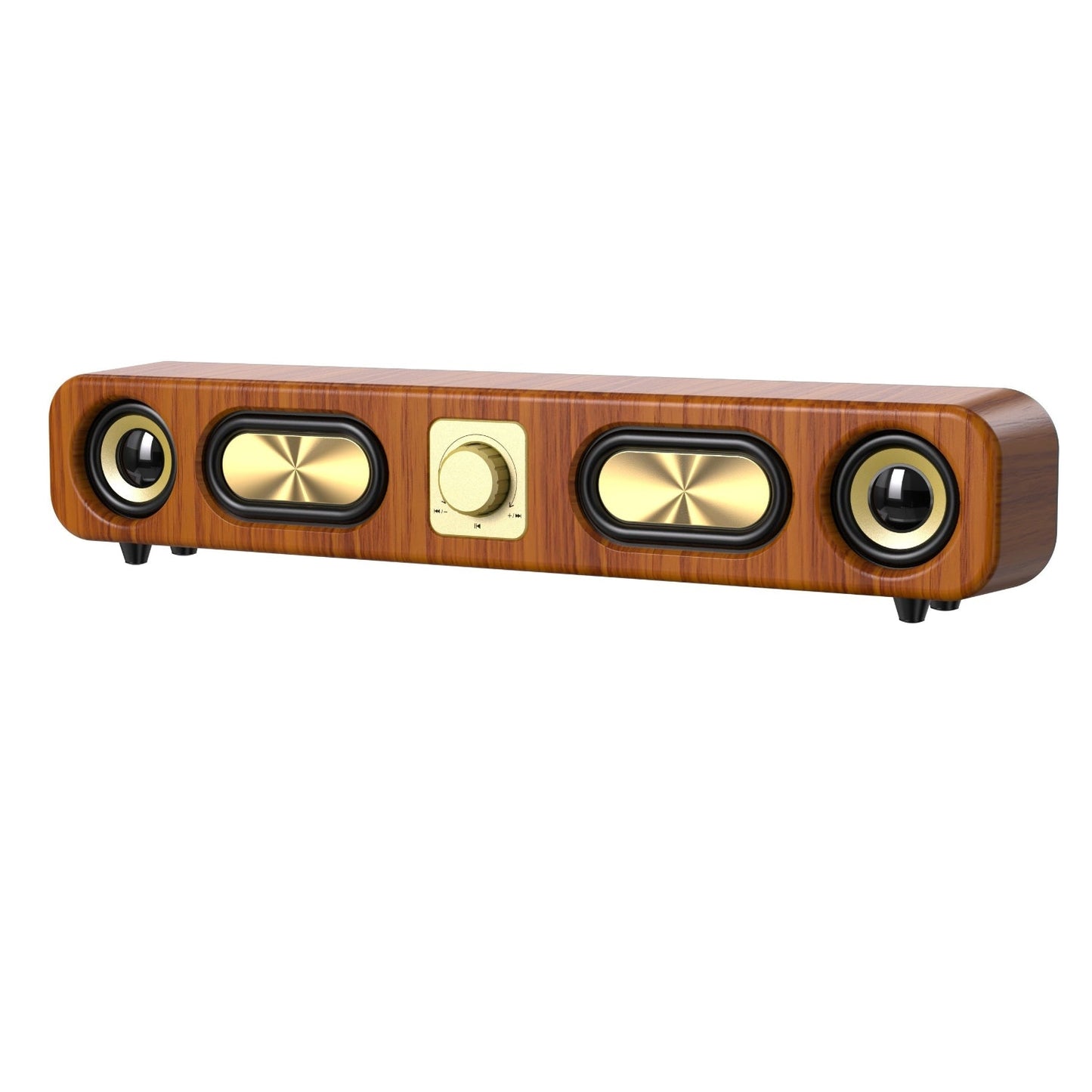 Retro Wood Grain Wireless Bluetooth Soundbar