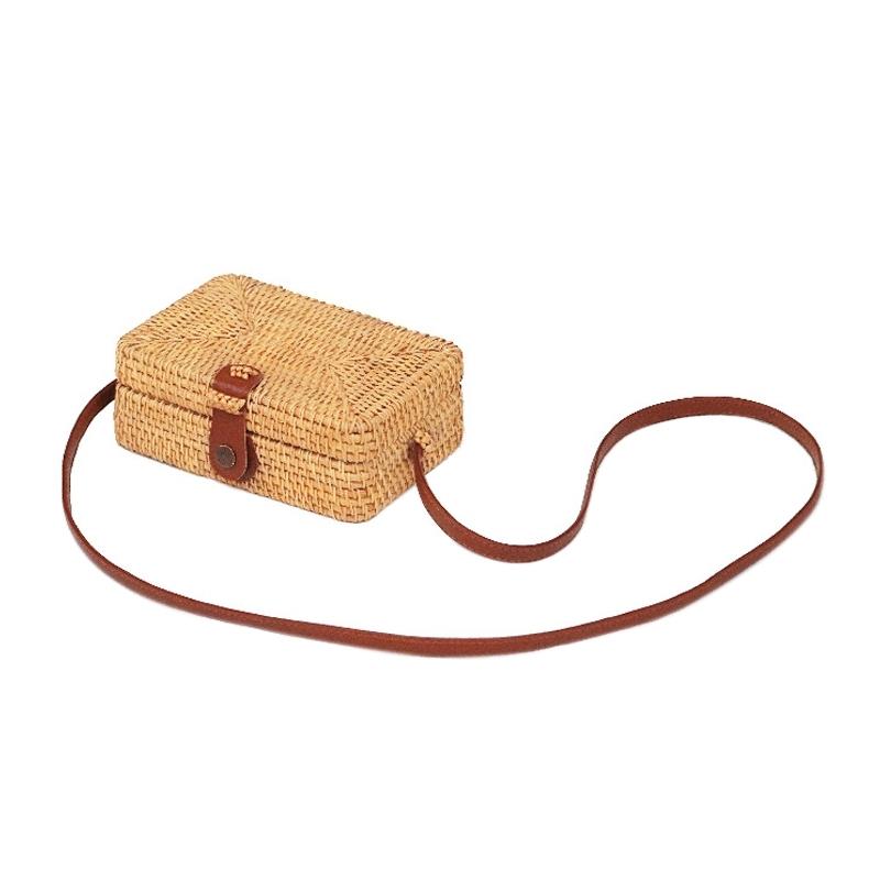 Handmade Square Vintage Style Rattan Bag
