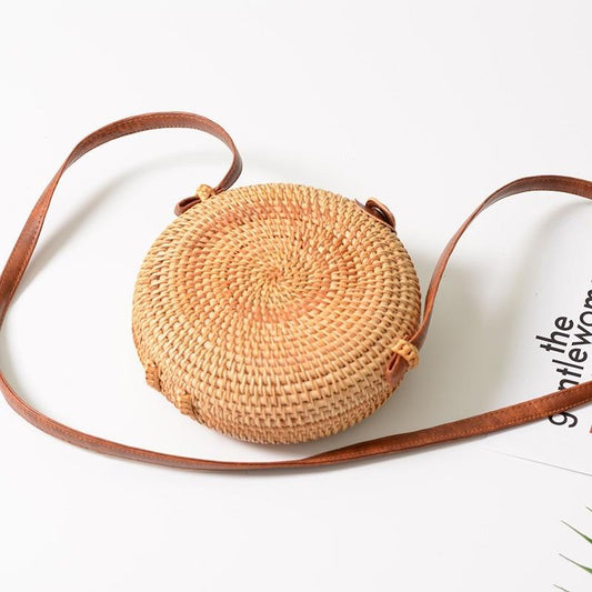 Handmade Round Vintage Style Rattan Bag