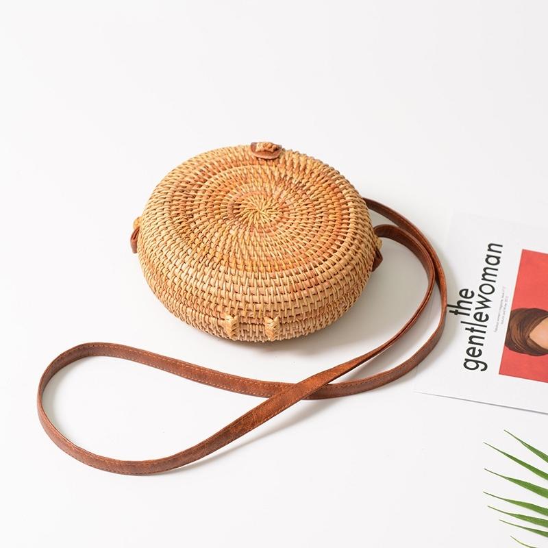 Handmade Round Vintage Style Rattan Bag