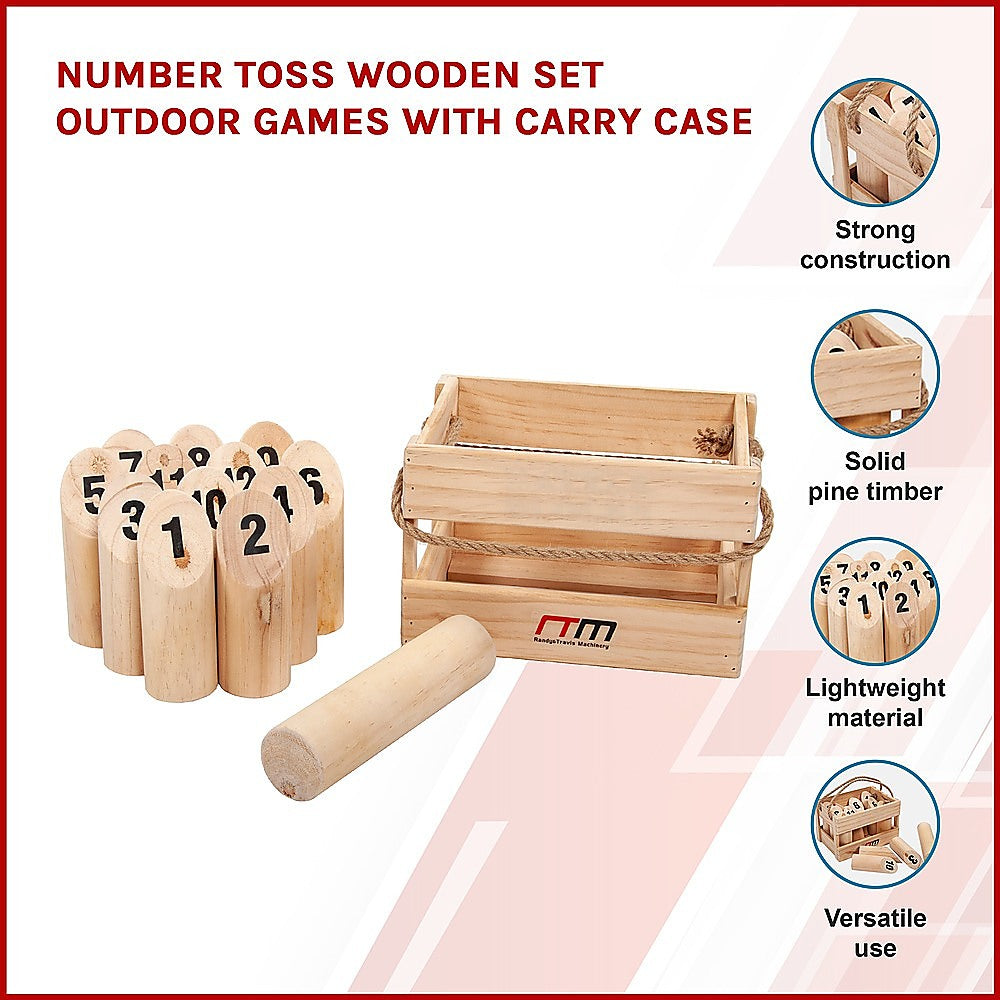 Number Toss Wooden Game Set