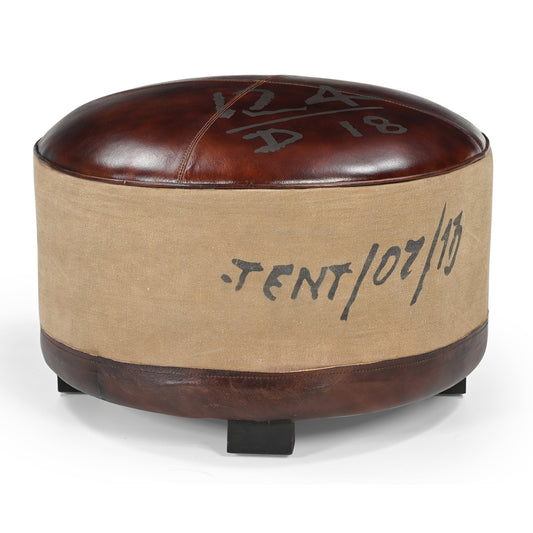 Vintage Style Round Ottoman